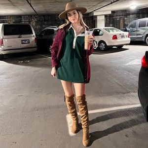 Green T-Shirt Style Dress